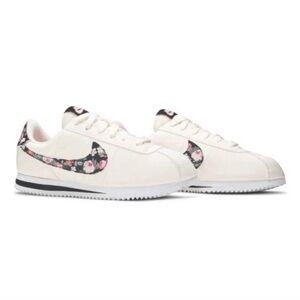 Nike Women's Floral Cream Cortez Sneakers